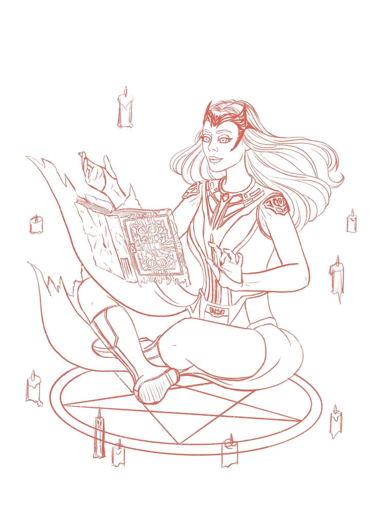 Ally Ribeiro - Scarlet Witch Sketch